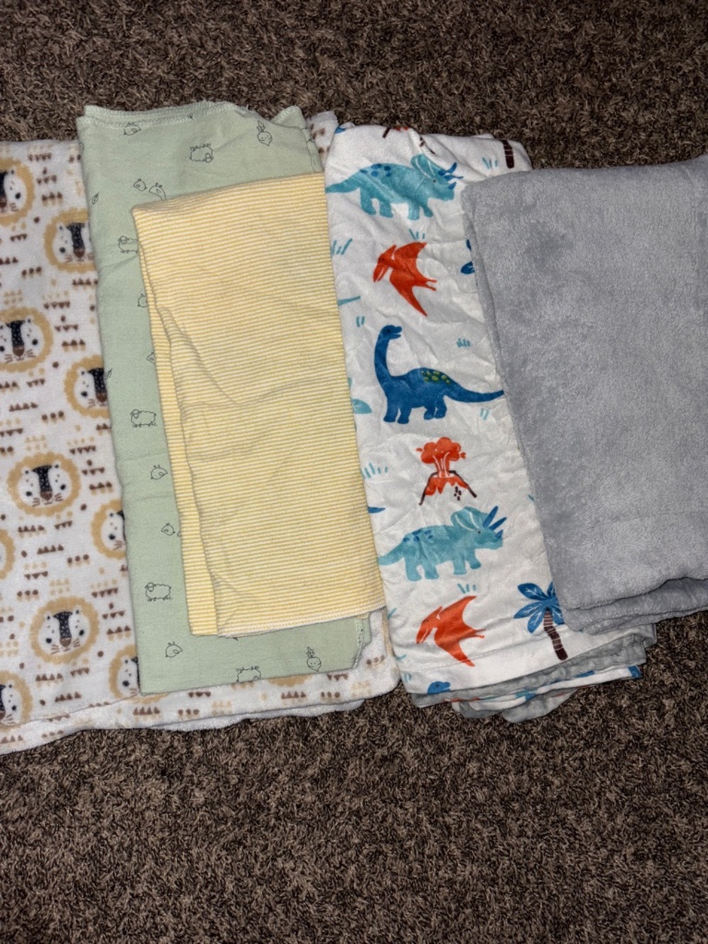Carter's Yellow & White Striped Baby Blanket , Multicolor , 5 Included
